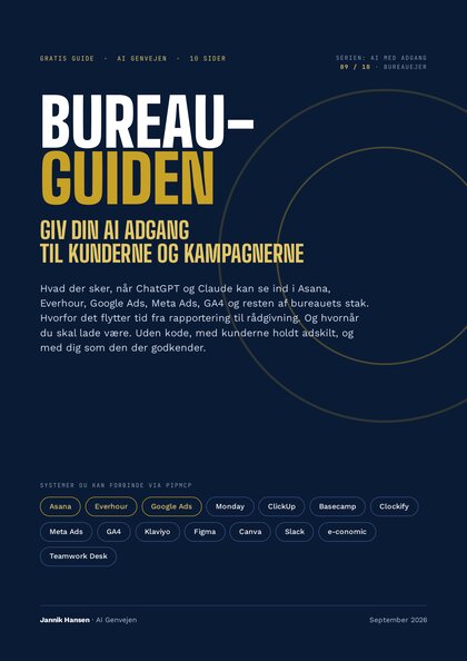 Bureau-guiden — Giv din AI adgang til kunderne og kampagnerne