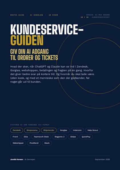 Kundeservice-guiden — Giv din AI adgang til ordrer og tickets