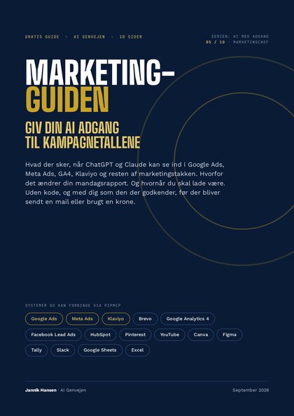 Marketing-guiden — Giv din AI adgang til kampagnetallene