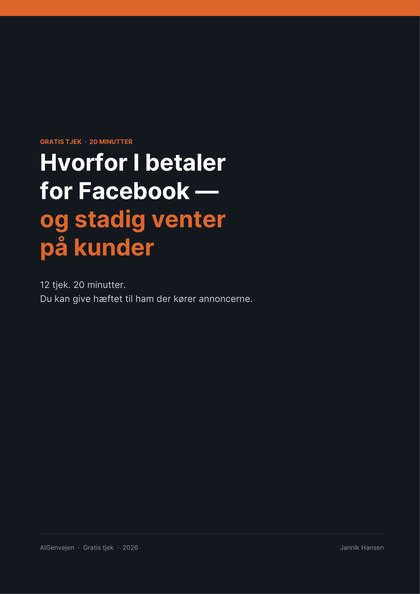 Hvorfor I betaler for Facebook — forsiden på hæftet