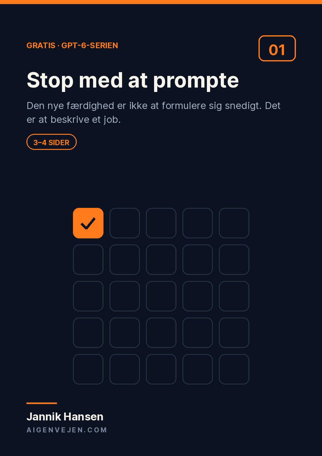 Stop med at prompte — forsiden