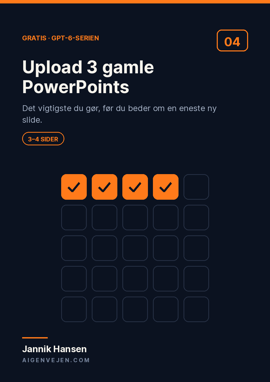 Upload 3 gamle PowerPoints — forsiden