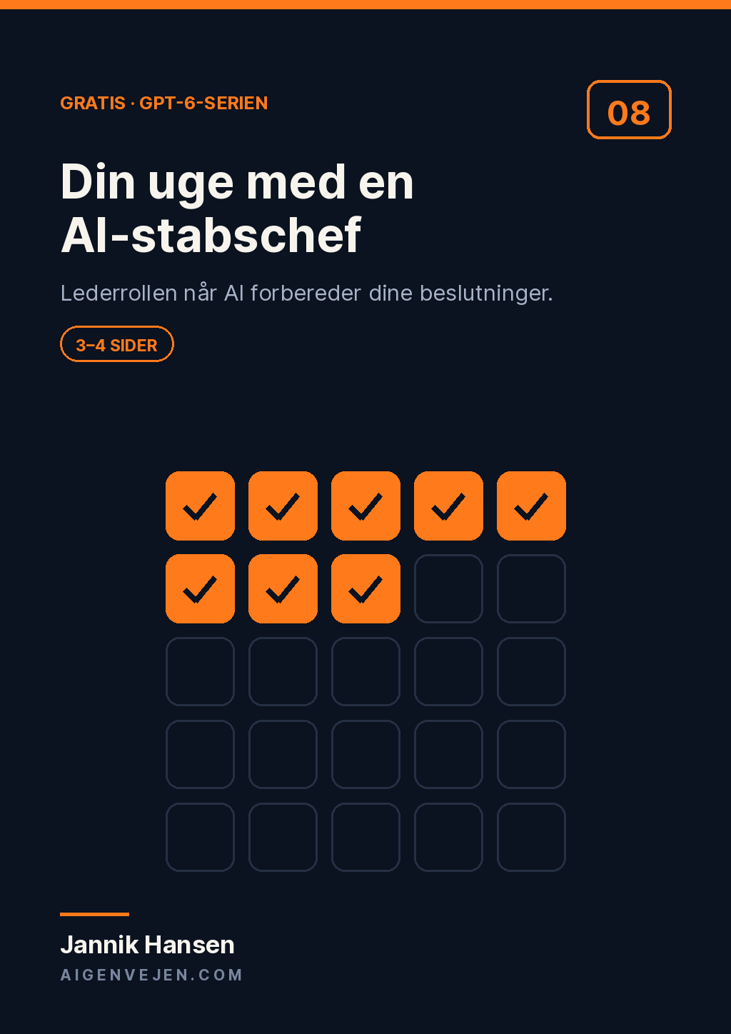 Din uge med en AI-stabschef — forsiden