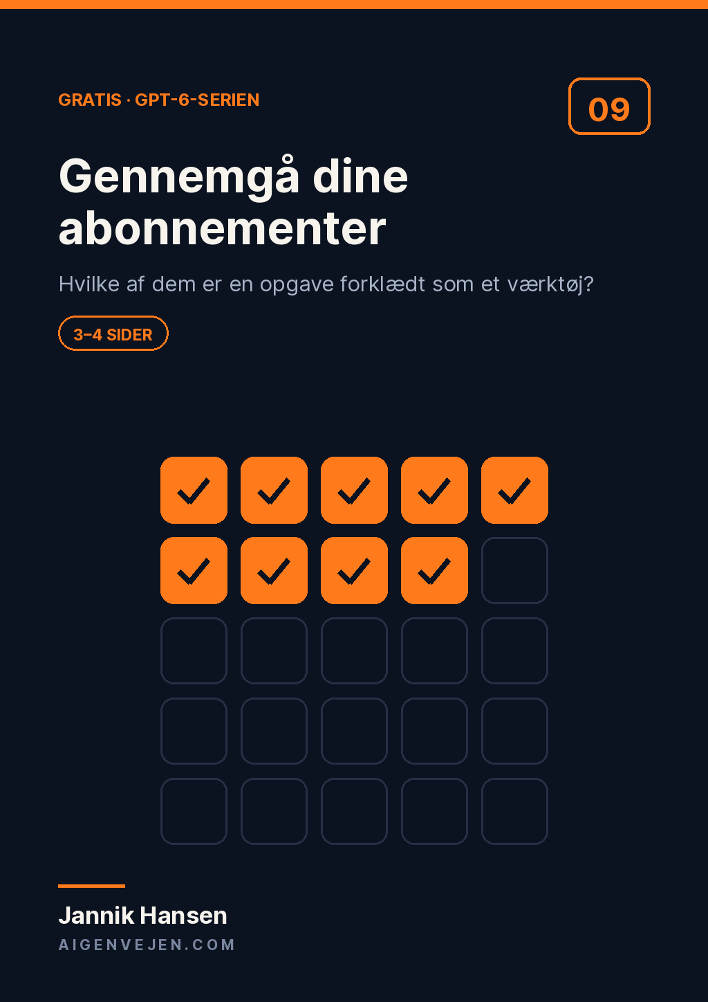 Gennemgå dine abonnementer — forsiden