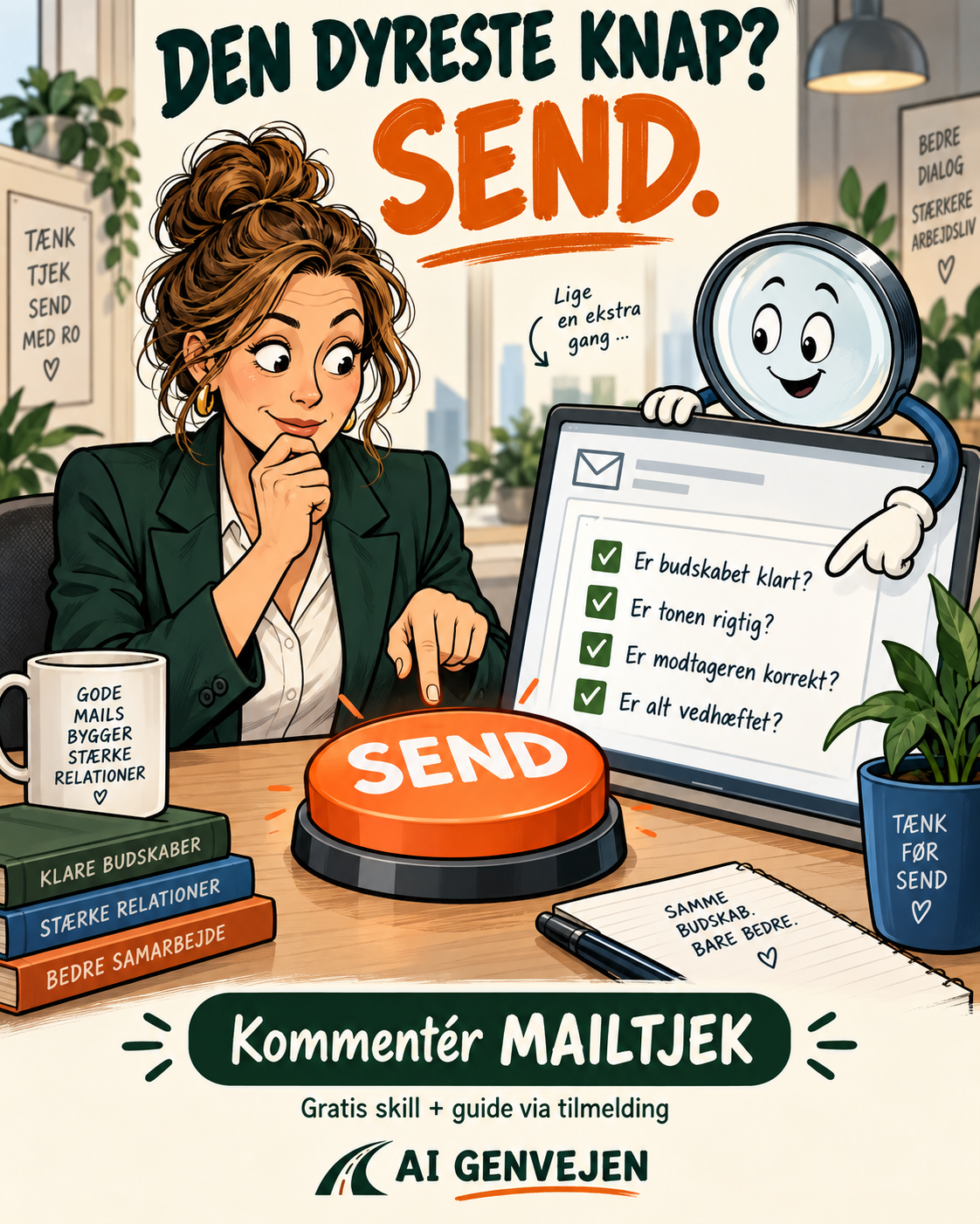 MAILTJEK: Få et ekstra sæt øjne på mailen, før du trykker send.