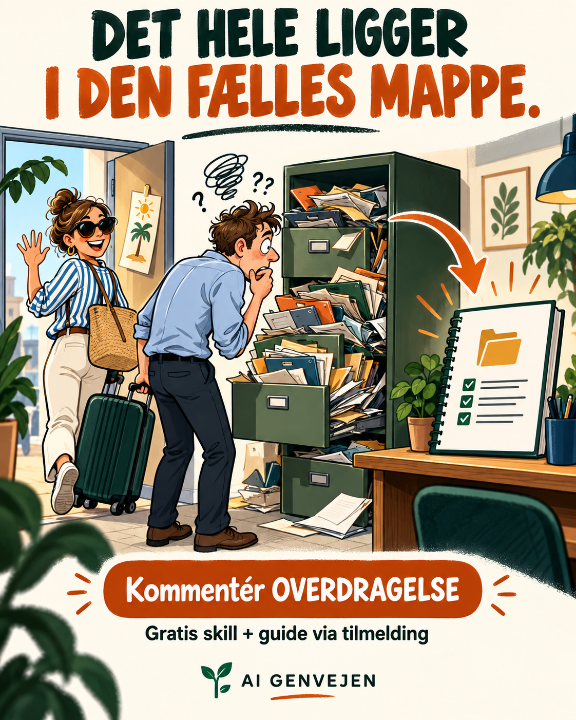 OVERDRAGELSE: Giv din kollega en overdragelse, der er til at arbejde videre med.