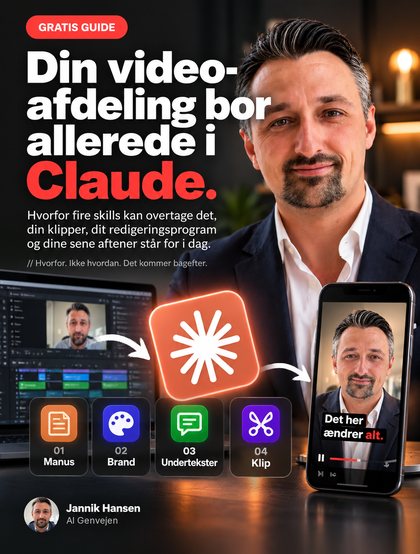 Din videoafdeling bor allerede i Claude — forsiden på den gratis guide